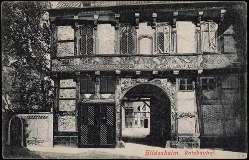 Ansichtskarte Hildesheim Ratsbauhof 1914