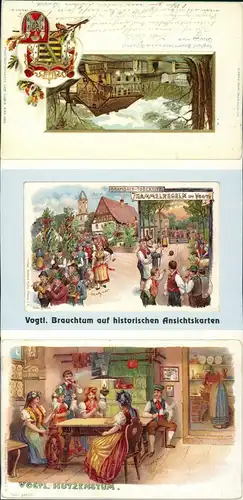 14 REPRO AKs Vogtländisches Brauchtum