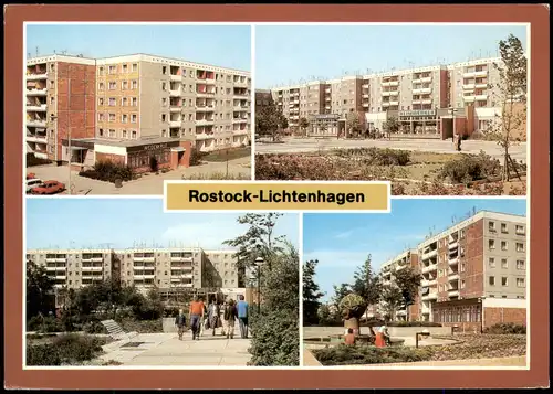 Lichtenhagen-Rostock Gaststätte "Weidenkrug", Boulevard, Bauernbrunnen 1986