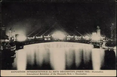 Paris EXPOSITION INTERNATIONALE des ARTS DÉCORATIFS Illumination 1925