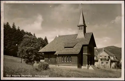 Ansichtskarte Ottenhöfen im Schwarzwald Partie an der Kapelle 1938