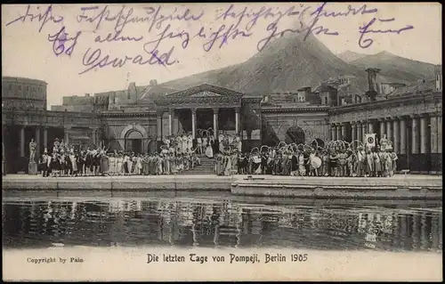 Ansichtskarte Berlin Bühnenbild - Die letzten Tage von Pompeji 1905