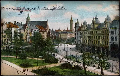 Ansichtskarte Zentrum-Nord-Leipzig Thomasring 1907