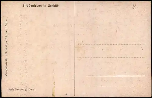 Skopje Скопје | Üsküp Straßenleben Soldaten Trachten Künstlerkarte 1914