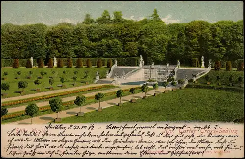 Ansichtskarte Großsedlitz-Heidenau (Sachsen) Barockgarten - Stille Musik 1903