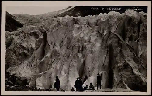 Norwegen Allgemein Olden. Brixdalsbræ. Gletscher Glacir - Fotokarte 1927