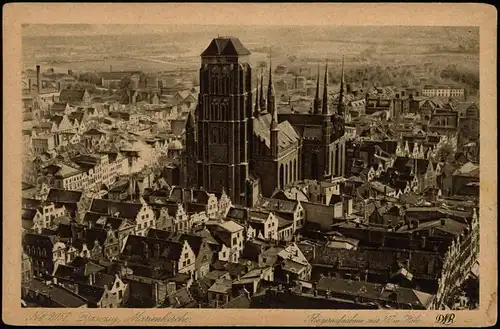 Postcard Danzig Gdańsk/Gduńsk Luftbild Innenstadt# 1926