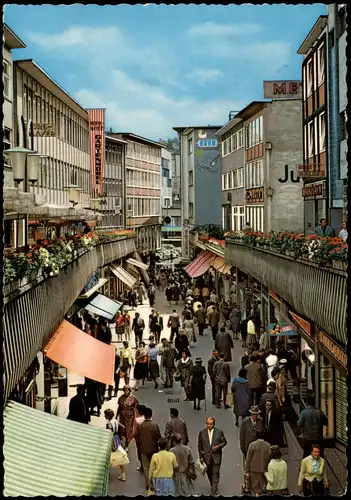 Ansichtskarte Stuttgart Schulstraße, Personen, belebte Fußgängerzone 1966