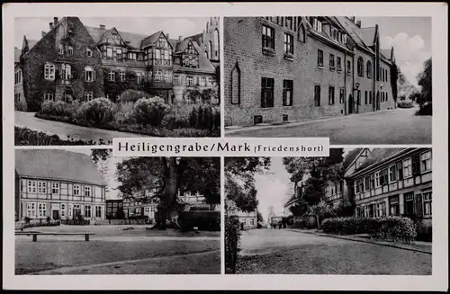 Ansichtskarte Heiligengrabe 4 Bild Kloster und Straßen 1940