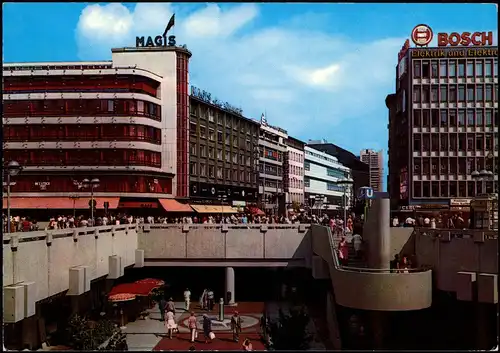 Ansichtskarte Hannover Blick in Bahnhofstraße und Passerelle 1978