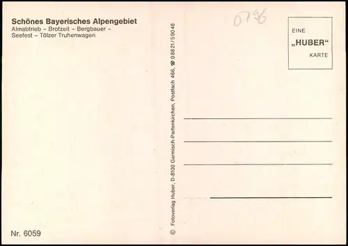 .Bayern  Almabtrieb Seefest Tölzer Truhenwagen Brotzeit - Bergbauer - 1980