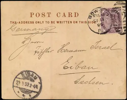 Postcard London The Mansion House 1899