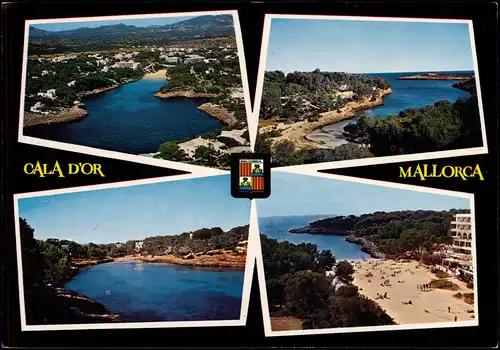 Postales CALA D' OR Mehrbildkarte mit 4 Ortsansichten 1968