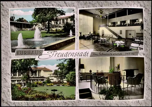Freudenstadt Kurhaus Mehrbildkarte Ansichten innen u. außen 1962