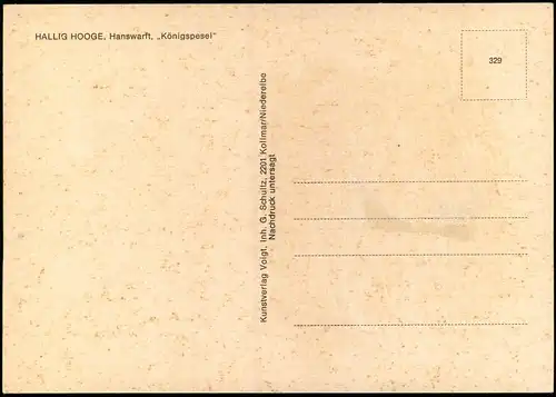 Ansichtskarte Hallig Hooge HALLIG HOOGE Hanswarft Königspesel 1970