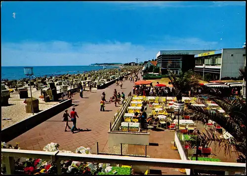 Grömitz (Holstein) Promenade mit Strand und Meerwasser-Wellenbad 1985