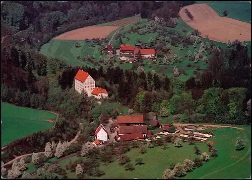 Ansichtskarte Ravensburg Umland-Ansicht mit Luftbild Schloss Achberg 1999
