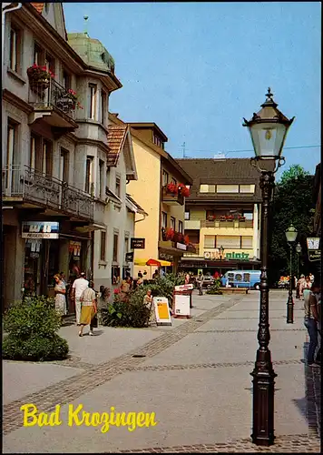 Ansichtskarte Bad Krozingen Fußgängerzone Bahnhofstraße 1984