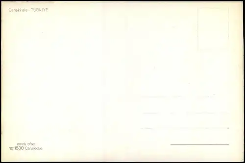 Çanakkale Mehrbildkarte mit 2 Ortsansichten, u.a. kleine Fähre 1980