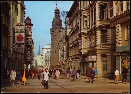 Halle (Saale) Klement-Gottwald-Straße, Geschäfte, Fußgängerzone 1990