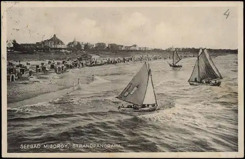 Postcard Misdroy Międzyzdroje Seebad Misdroy Strandpanorama 1930