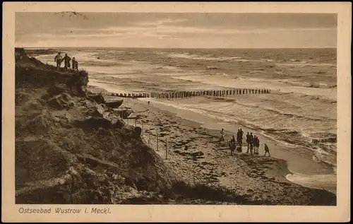 Ansichtskarte Ostseebad Wustrow (Fischland) Strand, Strandleben 1926