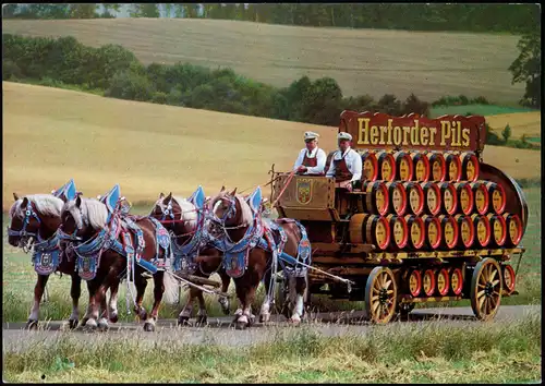 Viererzug der Brauerei Felsenkeller Herford Herforder Pils 1980