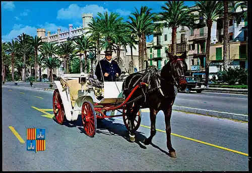 Palma ( de Mallorca) PASEO SAGRERA PALMA DE MALLORCA Pferde Kutsche 1980