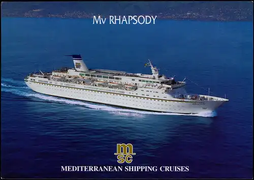 Ansichtskarte  Mv RHAPSODY Schiffe/Schifffahrt Hochsee Passagierschiff 1996