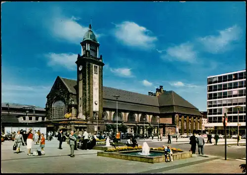 Ansichtskarte Hagen (Westfalen) Hauptbahnhof Bahnhof Vorplatz 1970