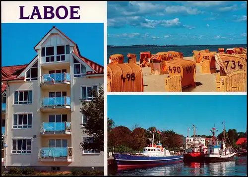 Ansichtskarte Laboe Mehrbildkarte Strand Seebad an der Kieler Förde 1975