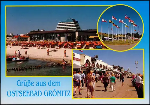 Ansichtskarte Grömitz (Holstein) Mehrbildkarte mit der Strandpromenade 1980