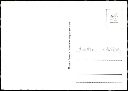 Ansichtskarte Kirchberg an der Jagst Luftaufnahme Gesamtansicht 1963