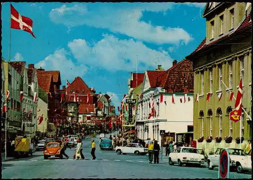 Sonderburg Sønderborg   Perlegade Strassenpartie Autos u.a. VW Käfer 1975