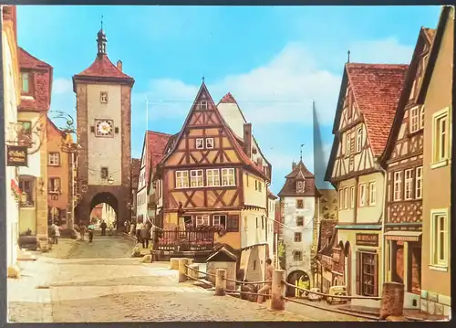 Rothenburg ob der Tauber Plönlein Leporello Ansichten 1970 Leporello