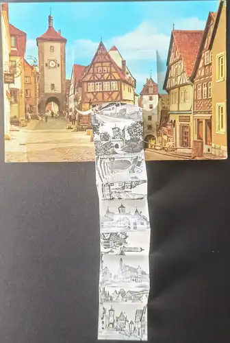 Rothenburg ob der Tauber Plönlein Leporello Ansichten 1970 Leporello