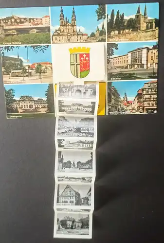 Fulda Stadtteilansichten Mehrbild-AK mit Leporello-Bildchen 1972 Leporello