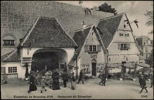 Brüssel Bruxelles Exposition de Bruxelles Restaurant Alt Düsseldorf# 1910