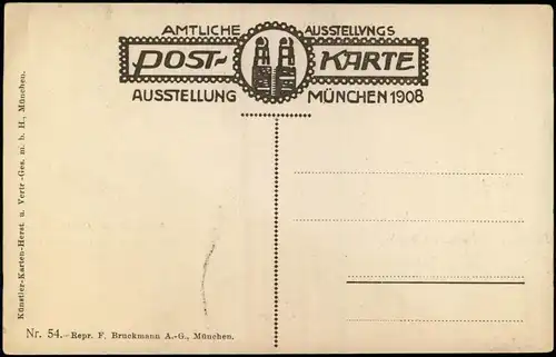 Ansichtskarte München Brunnenfigur ,,Quellnymphe" Ausstellung 1908