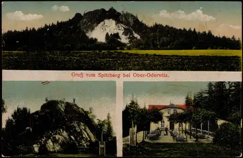 Ansichtskarte Oberoderwitz-Oderwitz 3 Bild Spitzberg, Gasthaus 1919