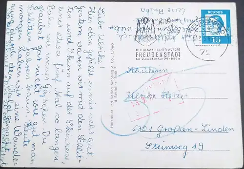 Kniebis-Freudenstadt Schwarzwald Mädle mit Leporello-Ausziehbilder 1964 Leporello