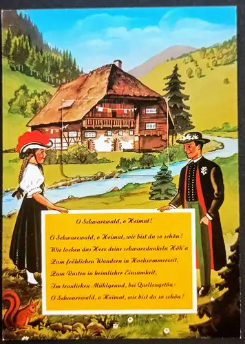 .Baden-Württemberg Schwarzwald Schwarzwaldhaus, Ausziehbilder 1970 Leporello