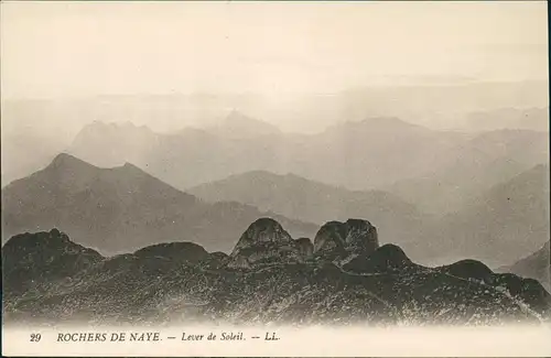 Ansichtskarte .Schweiz ROCHERS DE NAYE Lever de Soleil 1910