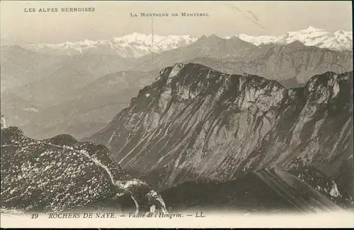 Ansichtskarte .Schweiz ROCHERS DE NAYE Vallée de l'Hongrin 1910