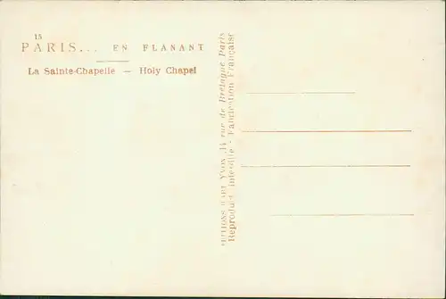 CPA Paris La Sainte-Chapelle - Holy Chapel 1930