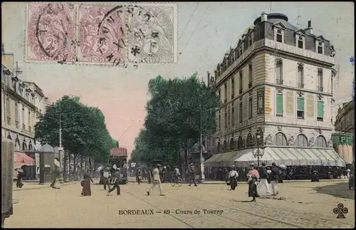 CPA Bordeaux Cour de Tourney 1910