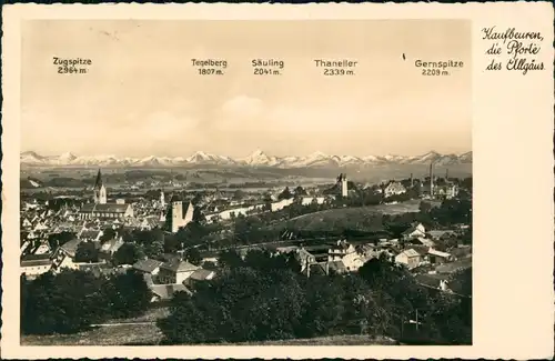 Ansichtskarte Kaufbeuren Panorama-Ansicht 1938