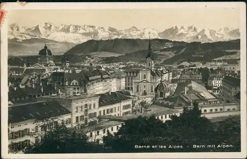 Ansichtskarte Bern (Schweiz) Berne Panorama-Ansicht mit Alpen 1930