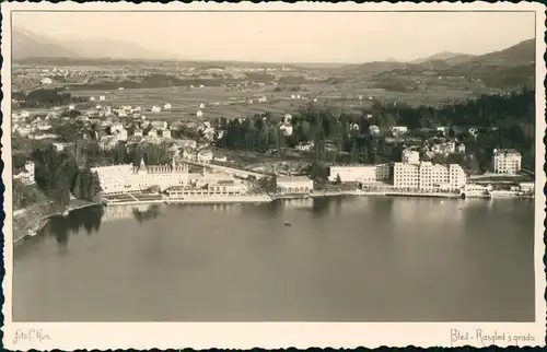 Postcard Bled Veldes Luftbild 1950