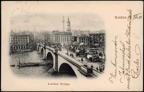 Postcard London London Bridge 1901